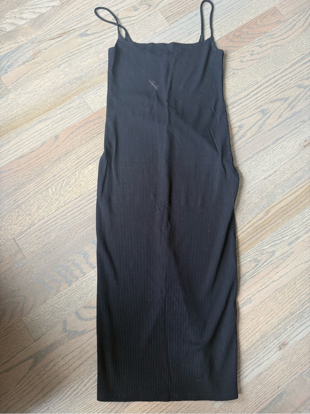 Reformation Black Ribbed Dress Size M